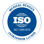 Badge indiquant qu'ABCorp 3D est certifié ISO 13485