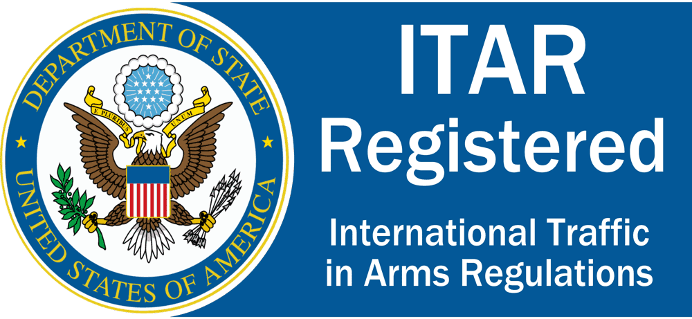Badge to show ABCorp 3D is ITAR Certified