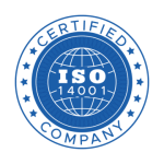 Badge indiquant qu'ABCorp 3D est certifiée ISO 14001