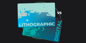 Une illustration d'une carte représentant l'impression lithographique et une carte représentant l'impression numérique.